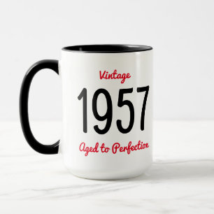Vintage 1957 zum perfekten Altern 60. Geburtstagsf Tasse