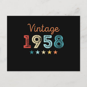 Vintage 1958 70. Geburtstag Retro-Geschenk 70 Jahr Postkarte
