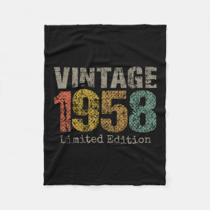 Vintage 1958 Limitierte Auflage 67. Geburtstagsges Fleecedecke