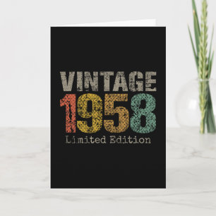 Vintage 1958 Limitierte Edition 67. Geburtstagsges Karte