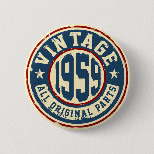 Vintage 1959 alle Vorlagen-Teile Button