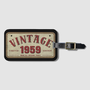 Vintage 1959 Limitierte Auflage Alle Originalteile Gepäckanhänger