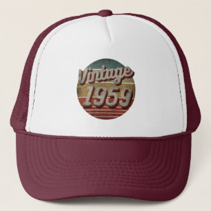 VINTAGE 1959 MÄNNER FRAUEN GEBURTSTAGSGESCHENK LKW TRUCKERKAPPE