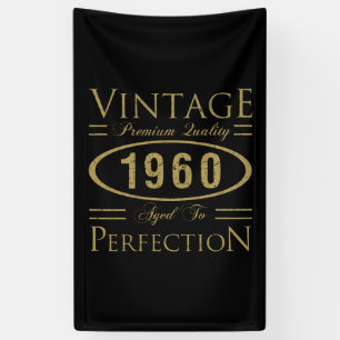 Vintage 1960 60. Geburtstag Premium-Qualität Banner