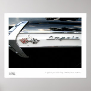 Vintage 1960 Chevy Impala Emblem Foto Poster