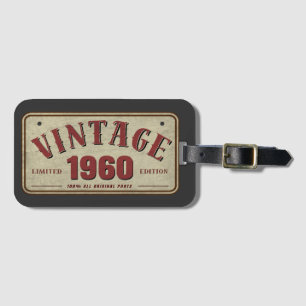 Vintage 1960 Limitierte Auflage Alle Originalteile Gepäckanhänger