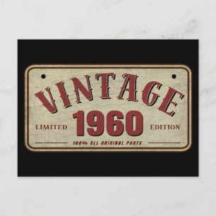 Vintage 1960 Limitierte Auflage Alle Originalteile Postkarte