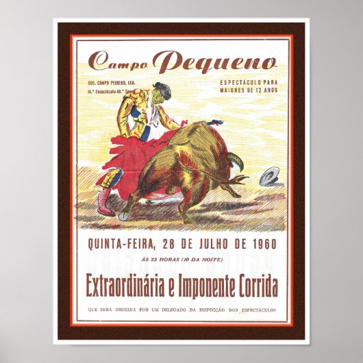 VINTAGE 1960-Mcm-BULLFIGHT-ANMELDUNG Poster (Vorne)