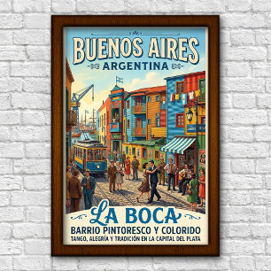 Vintage 1960er Jahre Buenos Aires, Argentinien Rei Poster