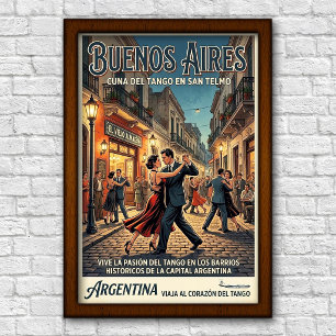 Vintage 1960er Jahre Buenos Aires, Argentinien Rei Poster