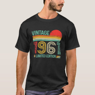 Vintage 1961 65. Geburtstagsdekorationen Männer Fr T-Shirt