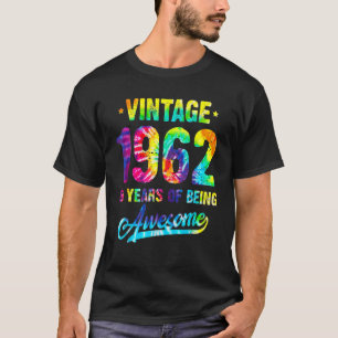 Vintage 1962 60. Geburtstag Tie Dye 60 Jahre Bei T-Shirt