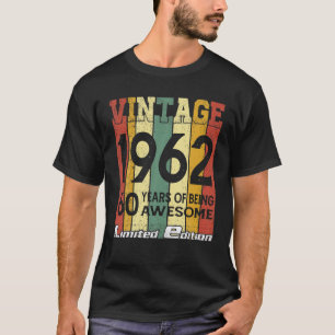 Vintage 1962 60 Jahre Awesome 60. Geburtstag T-Shirt