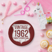 Vintage 1962 gealtert zur Perfektion Pappteller (Party)