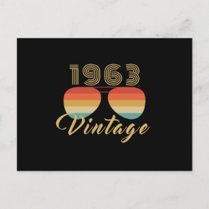 Vintage 1963 Coole Good Vibes Sonnenbrille Postkarte