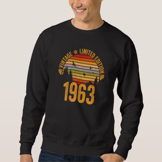 Vintage 1963 Legende seit 1963 Sweatshirt (Vorderseite)