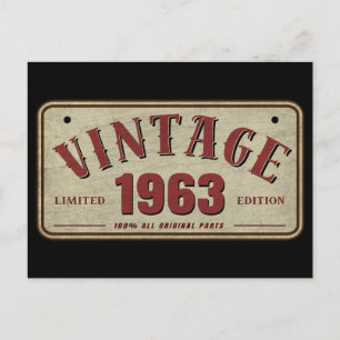 Vintage 1963 limitierte Auflage alle original Teil Postkarte