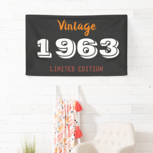 Vintage 1963 Limitierte Edition 63. Geburtstagsges Banner