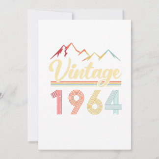 Vintage 1964 57. Geburtstag Retro 57 Jahre alt Einladung