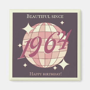 Vintage 1964 60. Geburtstag Retro Lila Magnet