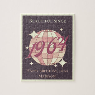 Vintage 1964 60. Geburtstag Retro Lila Puzzle