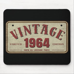 Vintage 1964 Limitierte Auflage Alle Originalteile Mousepad