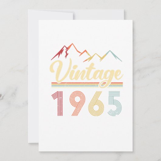 Vintage 1965 56th Birthday Retro 56 Years Old Einladung (Vorderseite)