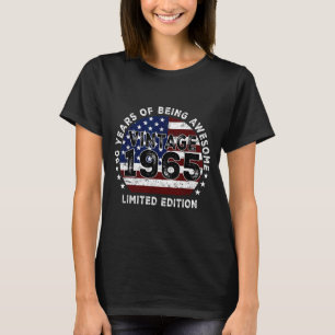 Vintage 1965 Amerikanische Flagge 60. Geburtstag 6 T-Shirt