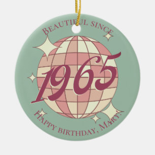 Vintage 1965 geboren 60. Geburtstag Türkis Keramik Ornament