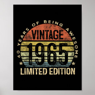 Vintage 1965 limitierte Auflage 60 Jahre alte Gesc Poster