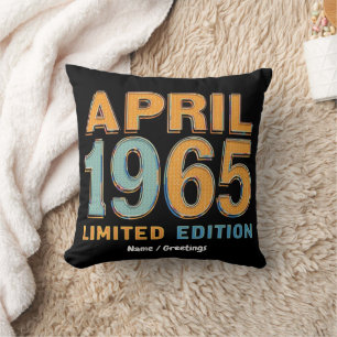 Vintage 1965 limitierte Auflage zum 60. Geburtstag Kissen