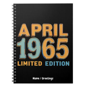 Vintage 1965 limitierte Auflage zum 60. Geburtstag Notizblock