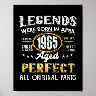 Vintage 1965 Lustig April 57 Jahre alte Männer und Poster