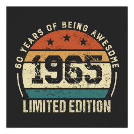 Vintage 1965 Retro 60. Geburtstagsidee Poster