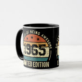 Vintage 1965 Retro 60. Geburtstagsjubiläum Tasse (Vorderseite Links)