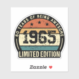 Vintage 1965 Retro 60th Birthday Anniversary Aufkleber