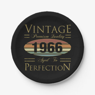 Vintage 1966 60. Geburtstag Pappteller