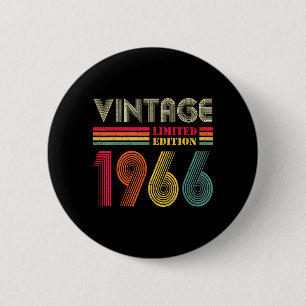 Vintage 1966 60. Geburtstagsgeschenk Männer Frauen Button