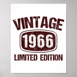 Vintage 1966 60 Jahre alt 60. Geburtstagsgeschenk Poster