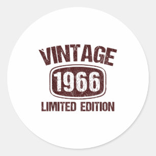 Vintage 1966 60 Jahre alt 60. Geburtstagsgeschenk Runder Aufkleber