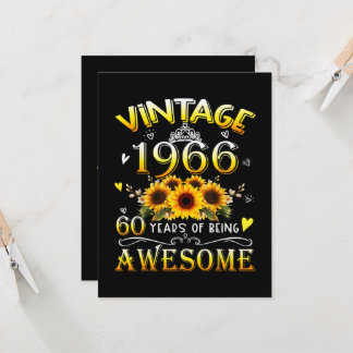 Vintage 1966 60 Jahre großartig Einladung