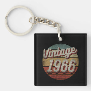 VINTAGE 1966 GEBURTSTAGSGESCHENK FÜR MÄNNER FRAUEN SCHLÜSSELANHÄNGER