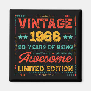 Vintage 1966 Hergestellt 1966 60. Geburtstag 60 Ja Magnet