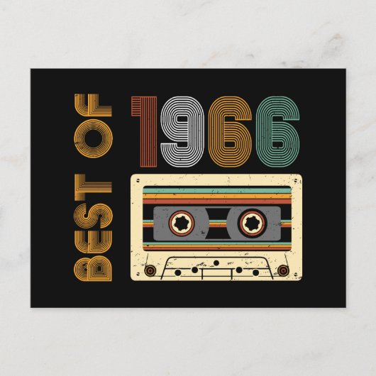 Vintage 1966 Hergestellt 1966 60. Geburtstag 60 Ja Postkarte (Vorderseite)