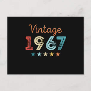 Vintage 1967 60. Geburtstag Retro-Geschenk 60 Jahr Postkarte