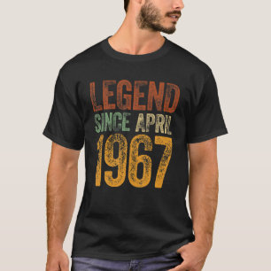 Vintage 1967 Birthday April Born Legend Since 1967 T-Shirt