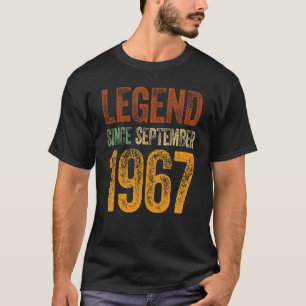 Vintage 1967 Geburtstag September Geboren Legende T-Shirt