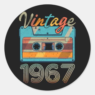 Vintage 1967 Kassette Retro 56. Geburtstag 56 Runder Aufkleber