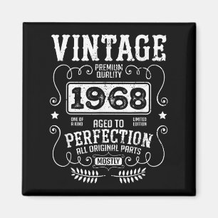 Vintage 1968 Geburtsjahr Geburtstag Lustige Zitate Magnet