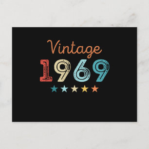Vintage 1969 60. Geburtstag Retro-Geschenk 60 Jahr Postkarte